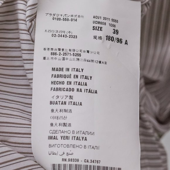 Prada Grey Pinstripe Shirt - Picture 10 of 13